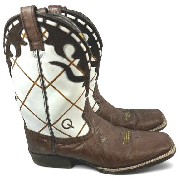 Ariat Dakota Dogger Longhorn Star Western Boot Quincy Collection Kids 6 - Picture 3 of 8